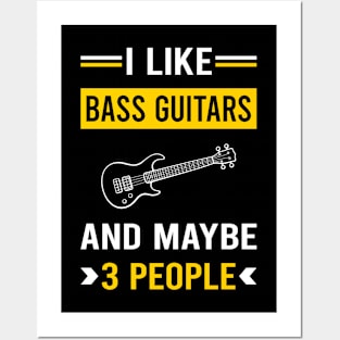 3 People Bass Guitar Guitars Guitarist Posters and Art
